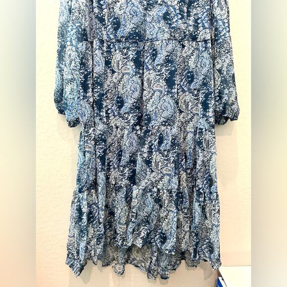 JOIE | Blue Paisley Long Sleeve Maxi Dress Parisian Print NWT | XXL - Picture 4 of 9
